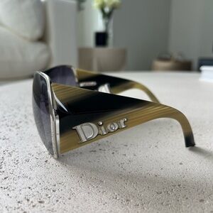 Dior Vintage Black and Gold Sunglasses